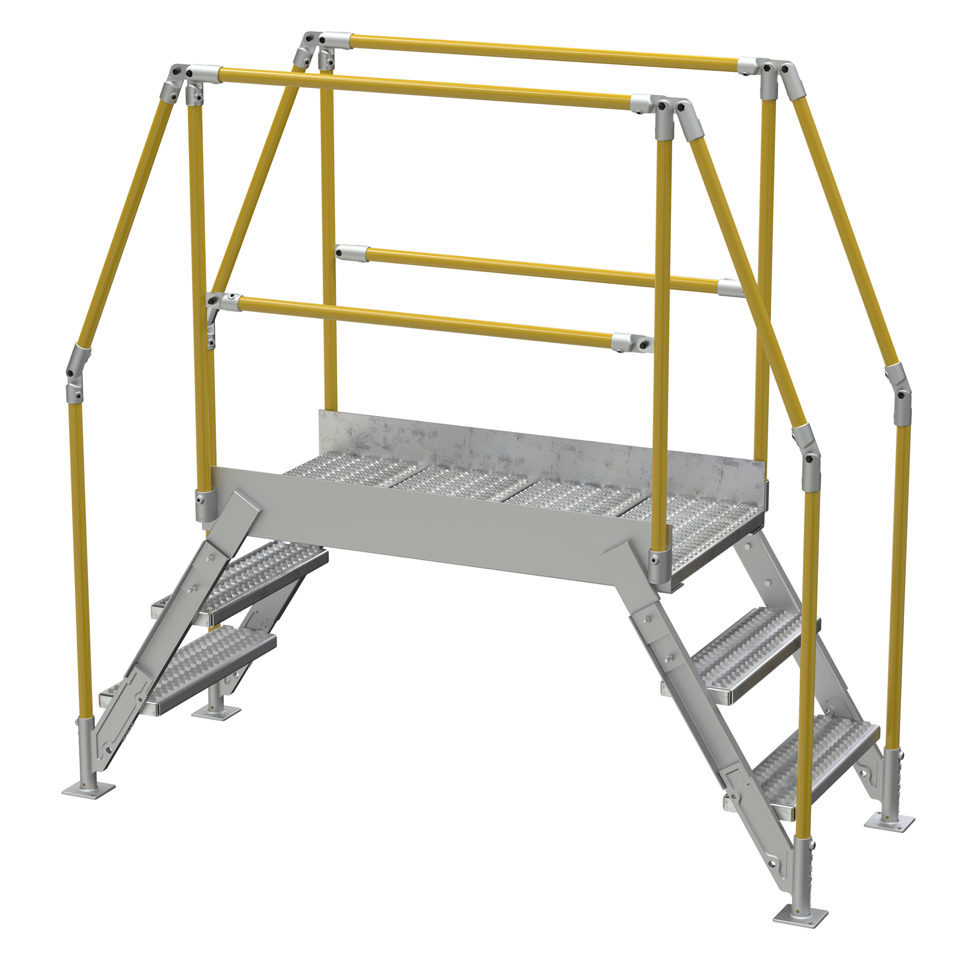 Vestil Aluminum Crossover Ladder - 3 Steps, 33in. Top Step, 500-Lb. Capacity, Model# COL-AL-3-26-33